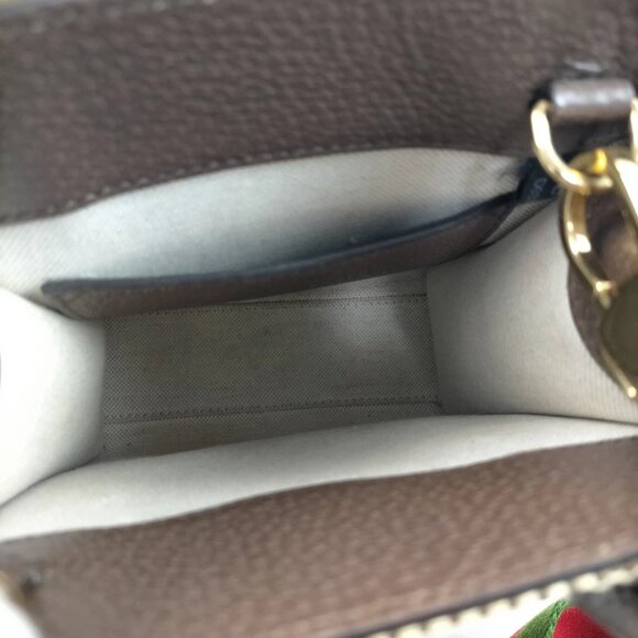 Gucci Hand Bag Brown Leather and Canvas 1194-040725 - Picture 8 of 13